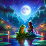 Princess Tiana and Prince Naveen as a frog
