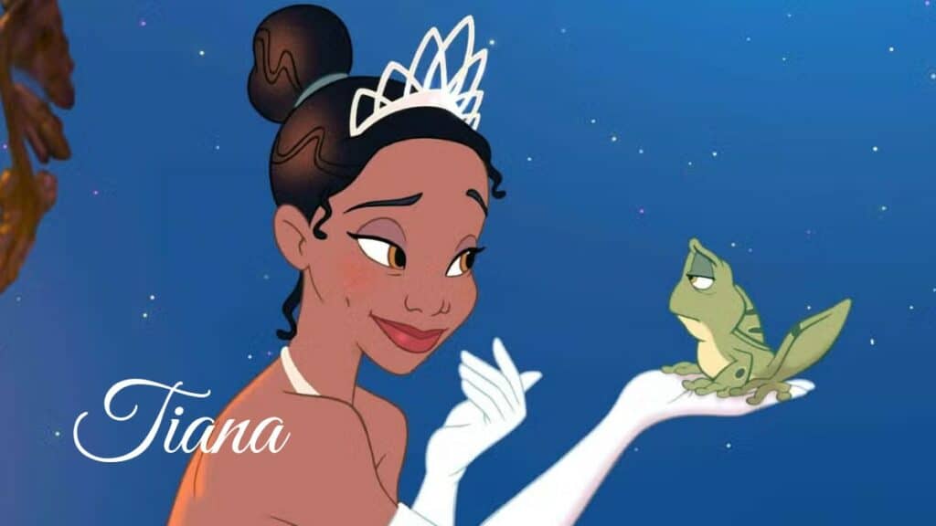 Tiana with Prince Naveen as a frog